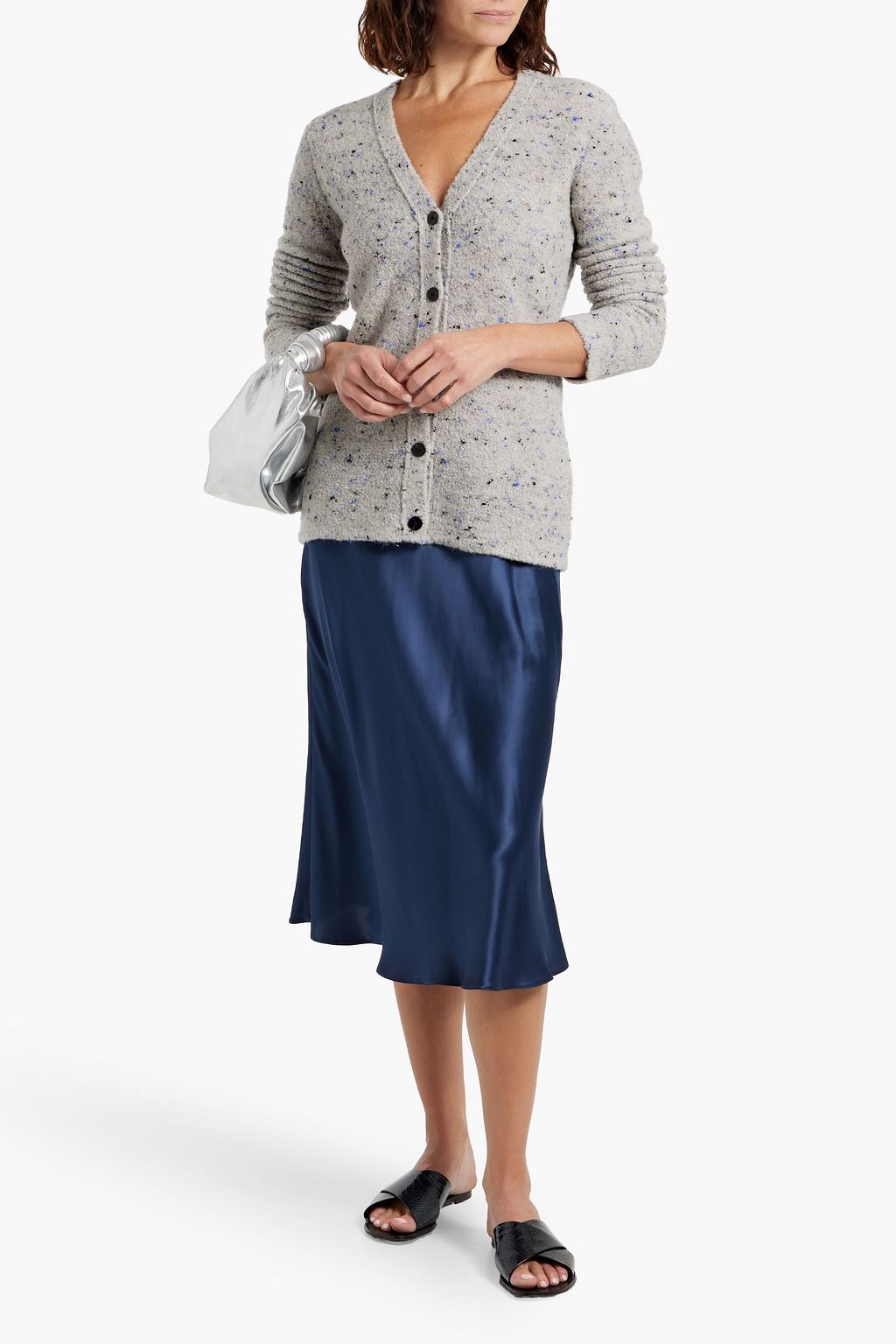 THEORY Donegal bouclé-knit merino-wool blend cardigan
