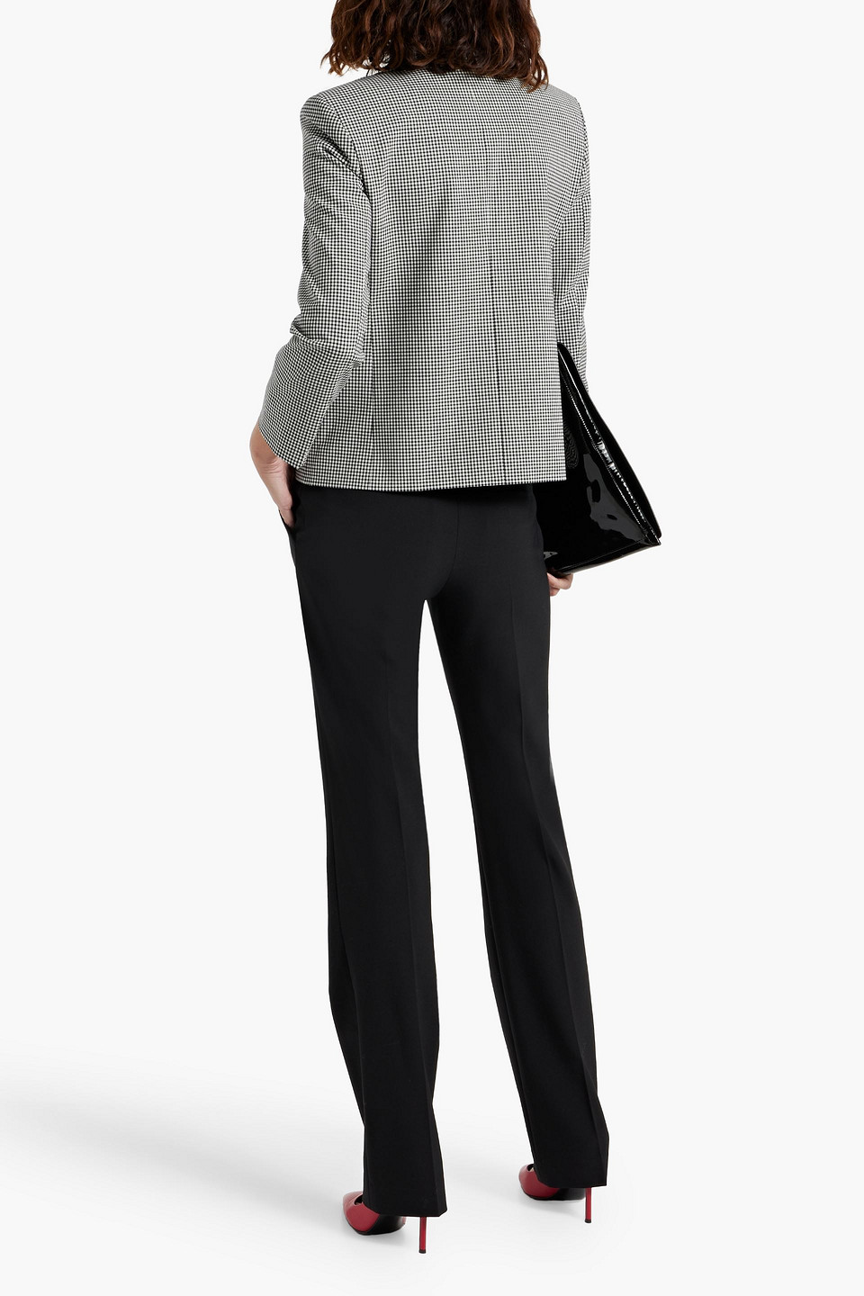 THEORY GINGHAM WOOL-BLEND BLAZER
