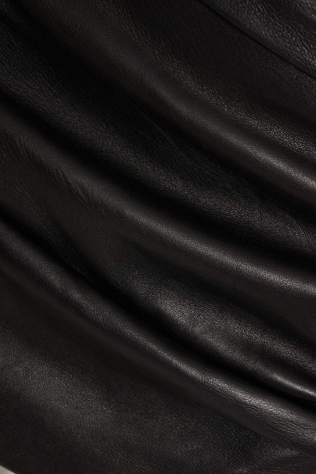 MICHELLE MASON Ruched leather mini skirt