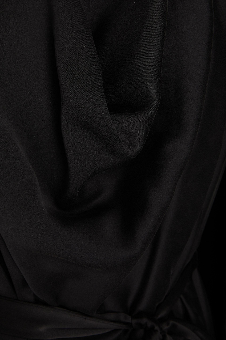 Zimmermann Pussy-bow Silk-satin Midi Dress In Black