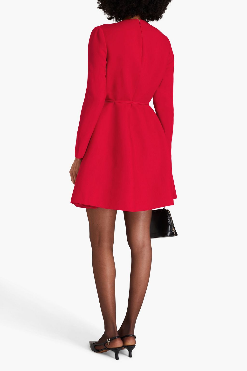 VALENTINO GARAVANI Wool and silk-blend crepe mini dress