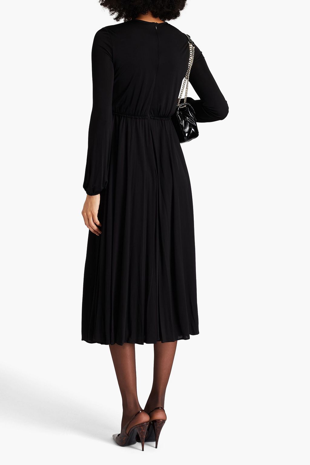 VALENTINO GARAVANI Gathered jersey midi dress