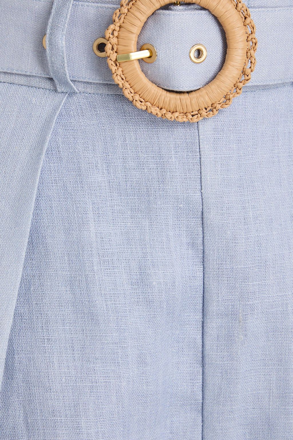 ZIMMERMANN شورت من الكتّان مزين بطبعة الأزهار ومزود بحزام