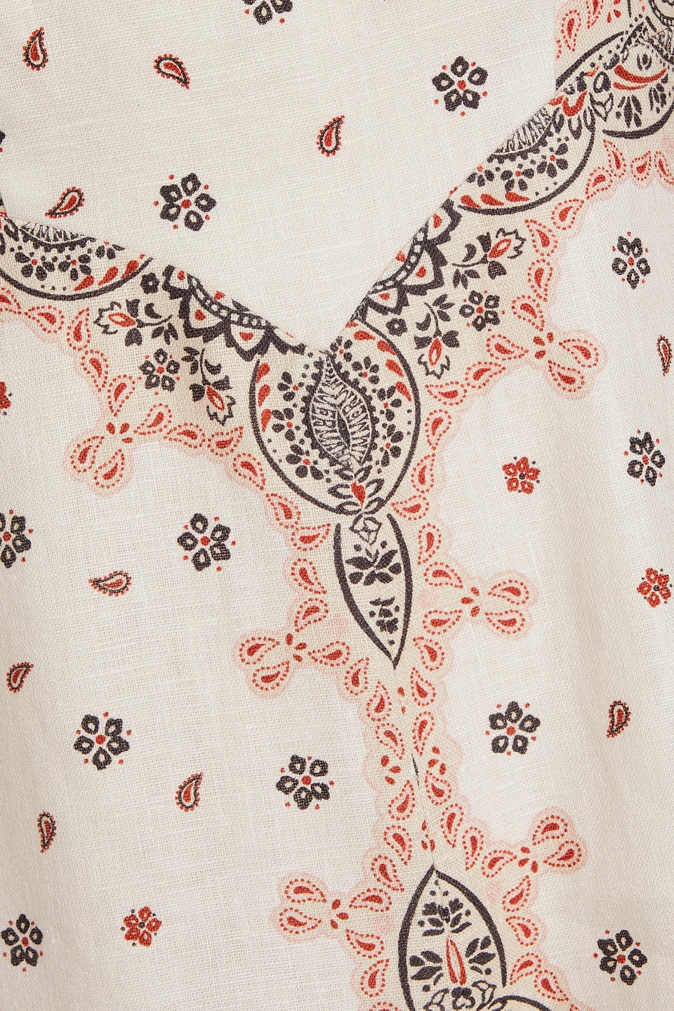 Zimmermann Paisley-print Linen Midi Dress In Beige