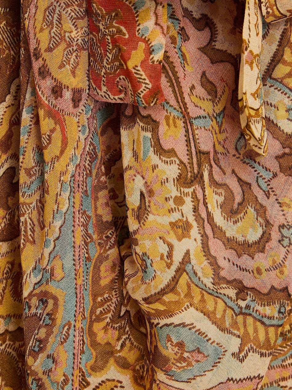 paisley-print georgette midi dress