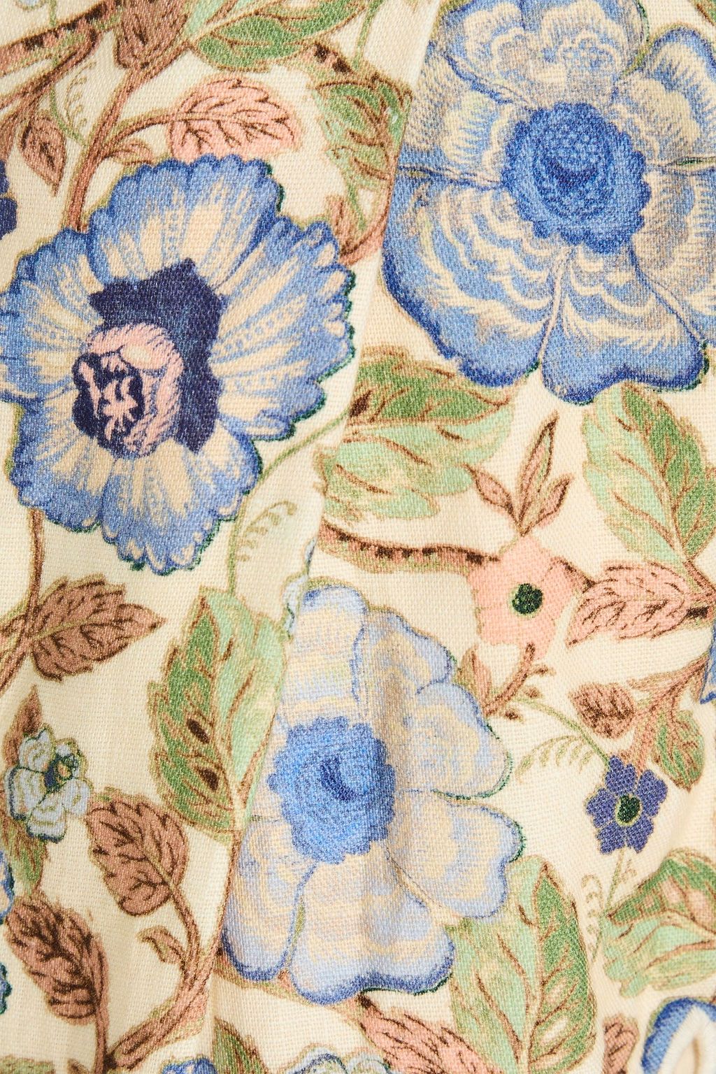 ZIMMERMANN Belted floral-print broderie anglaise linen shorts
