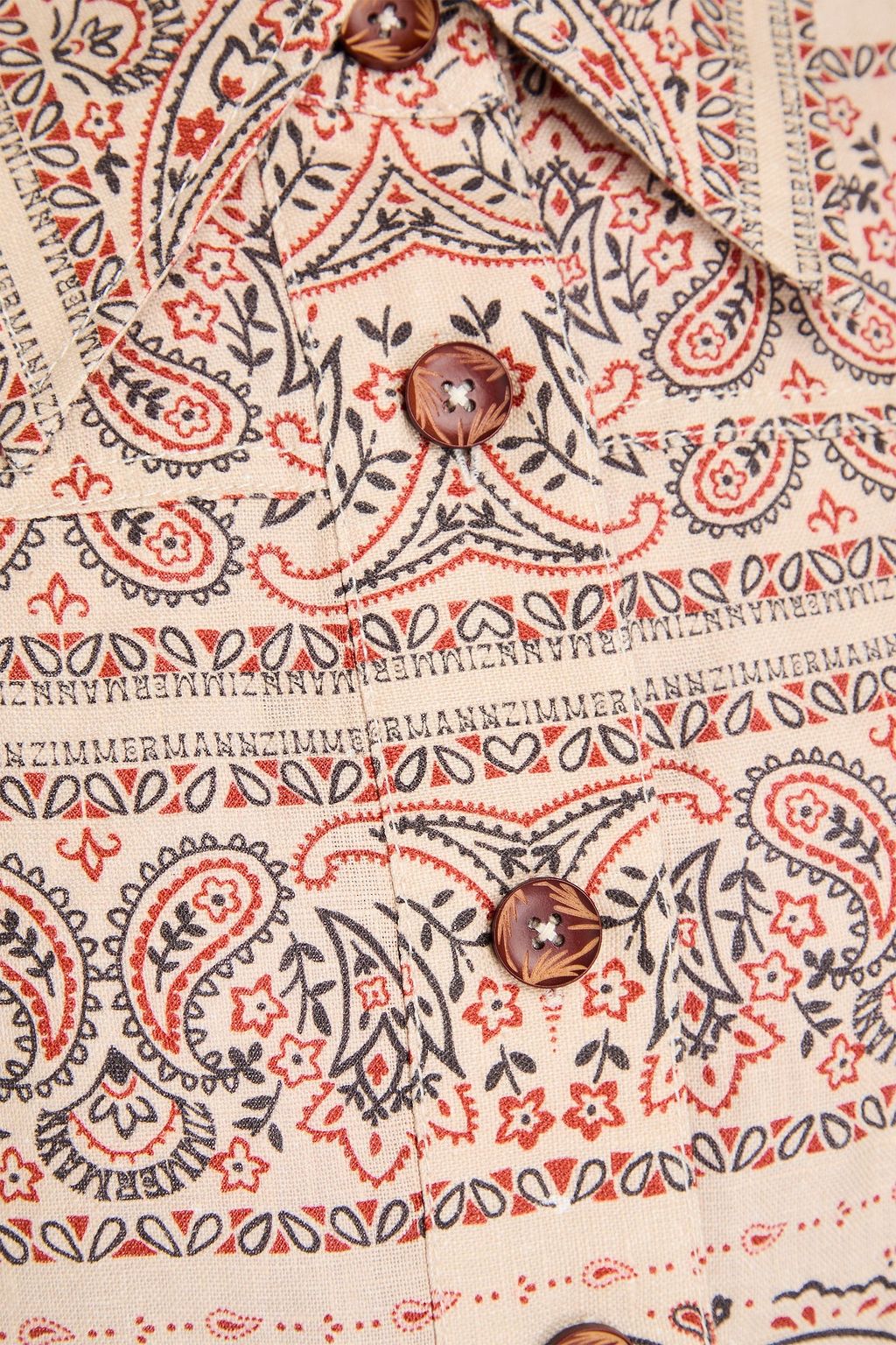 ZIMMERMANN Paisley-print linen tunic