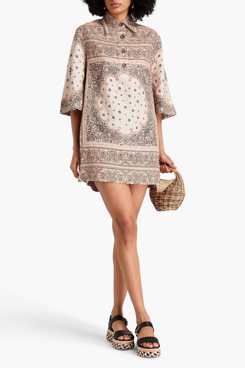 ZIMMERMANN Paisley-print linen tunic