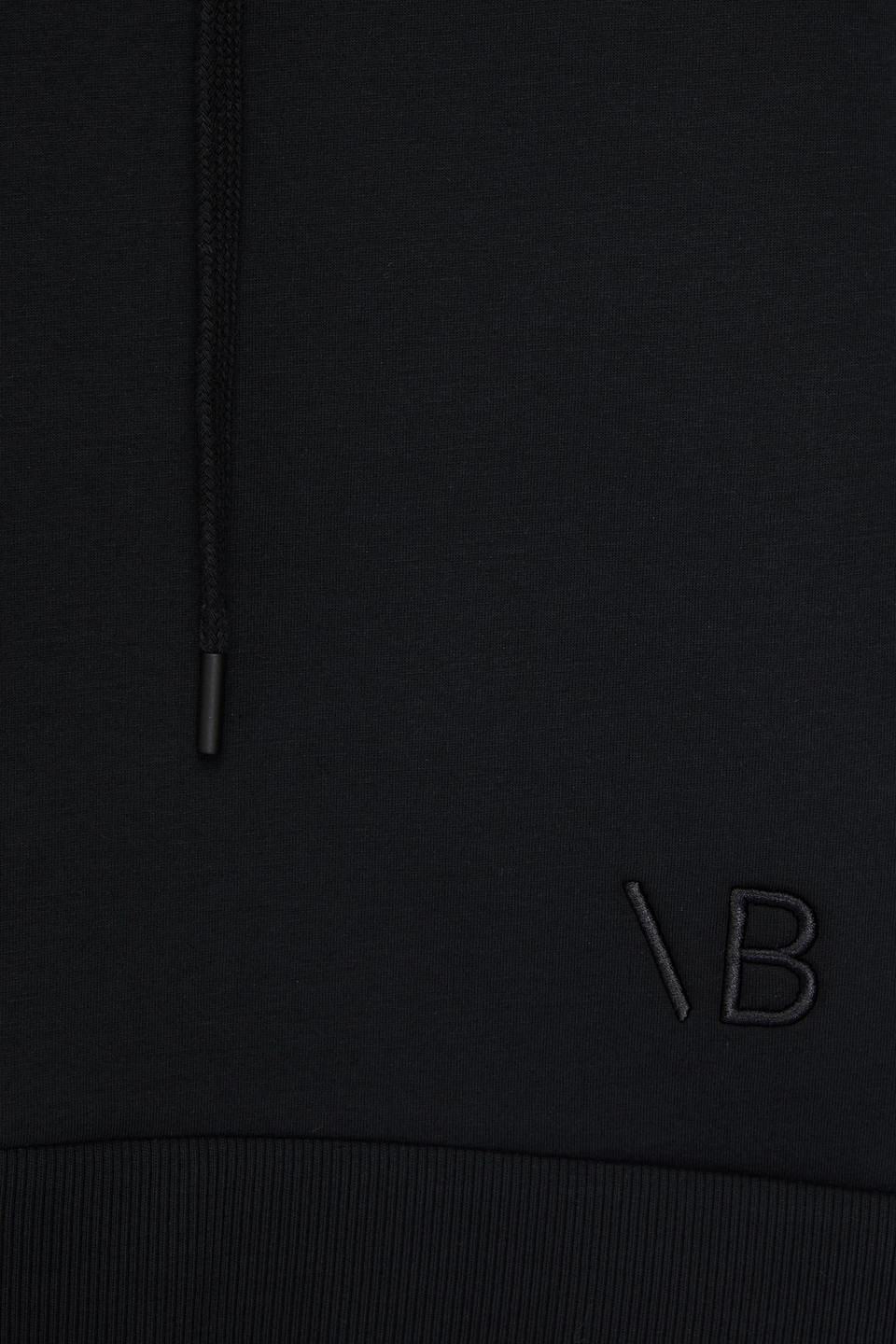 Victoria Beckham Cotton-blend Jersey Hoodie In Black