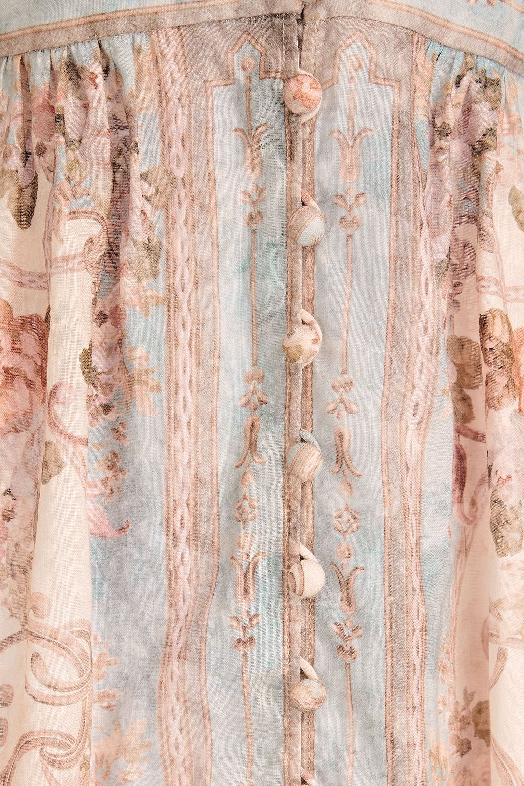 ZIMMERMANN Printed linen maxi dress