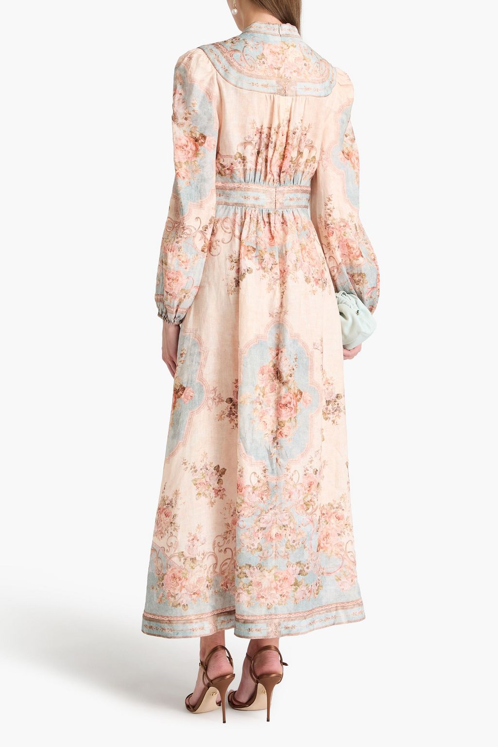 ZIMMERMANN Printed linen maxi dress
