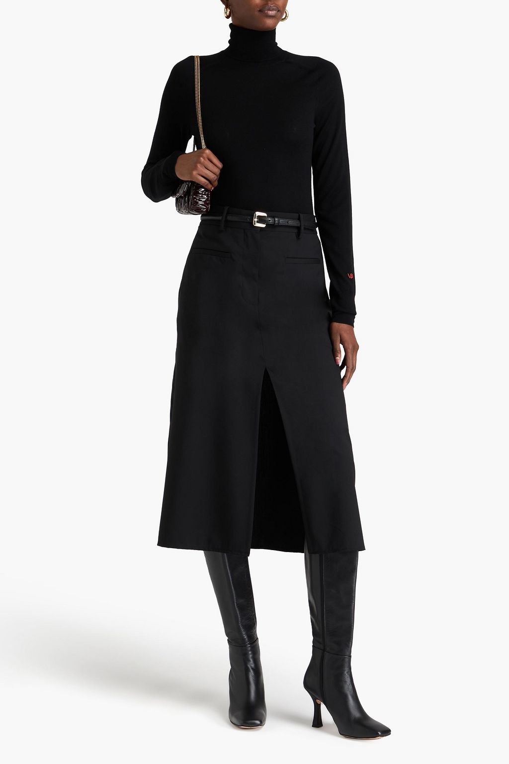 VICTORIA BECKHAM メリノウール タートルネック ボディスーツ