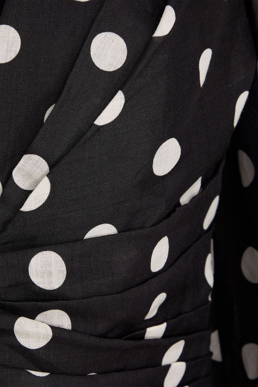 ZIMMERMANN Cropped Oberteil aus Ramie mit Polka-Dots
