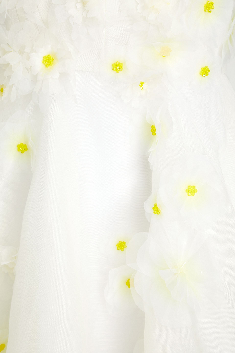 Zimmermann Daisy Embellished Linen And Silk-blend Mini Dress In Ivory