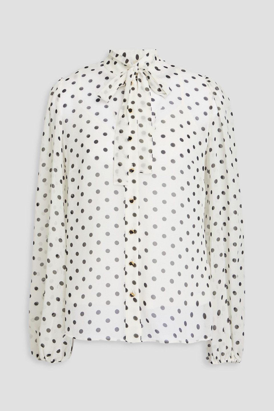 Zimmermann - Pussy-bow polka-dot georgette blouse - White - 00