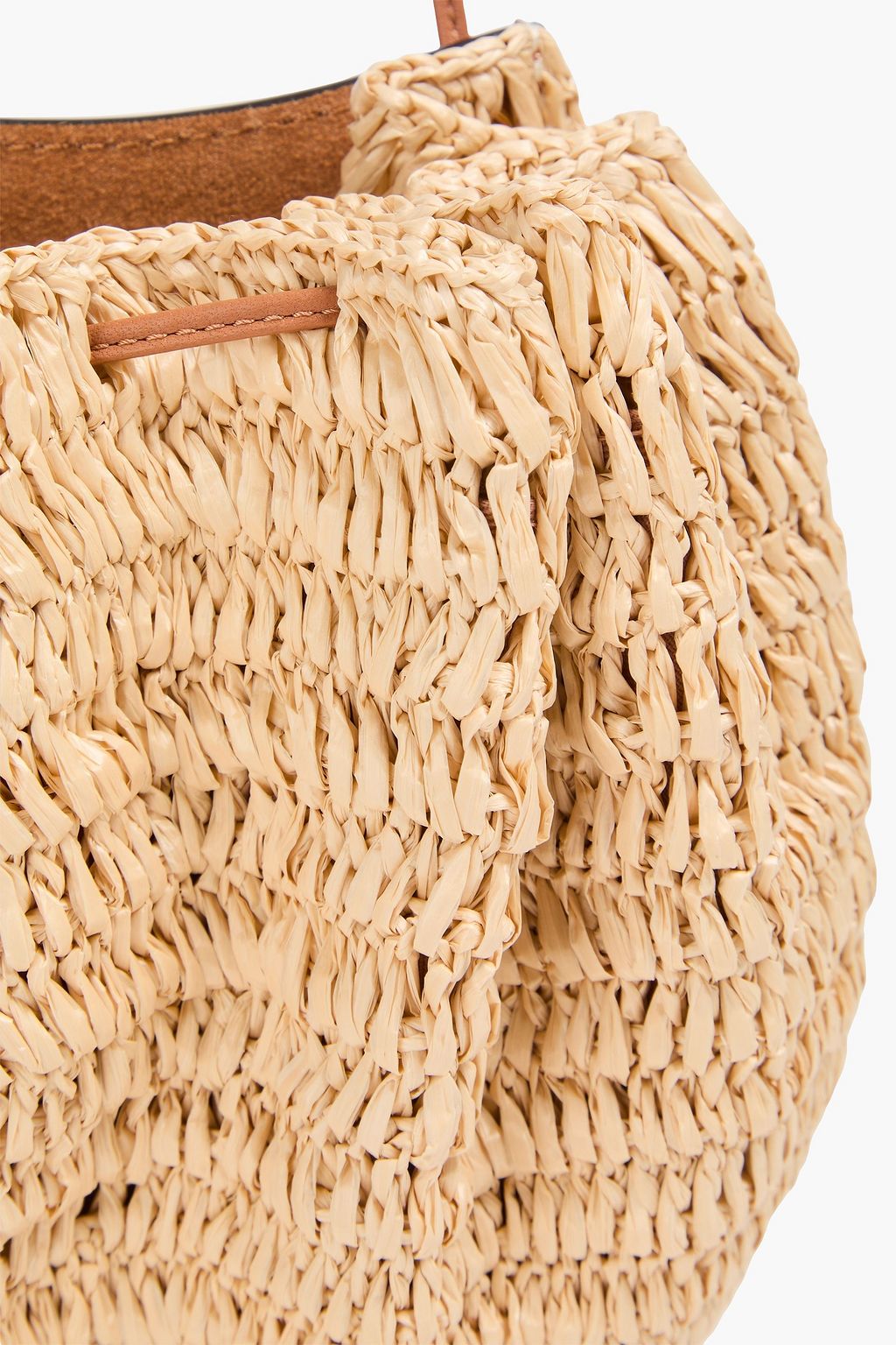ULLA JOHNSON Paloma faux raffia and leather bucket bag