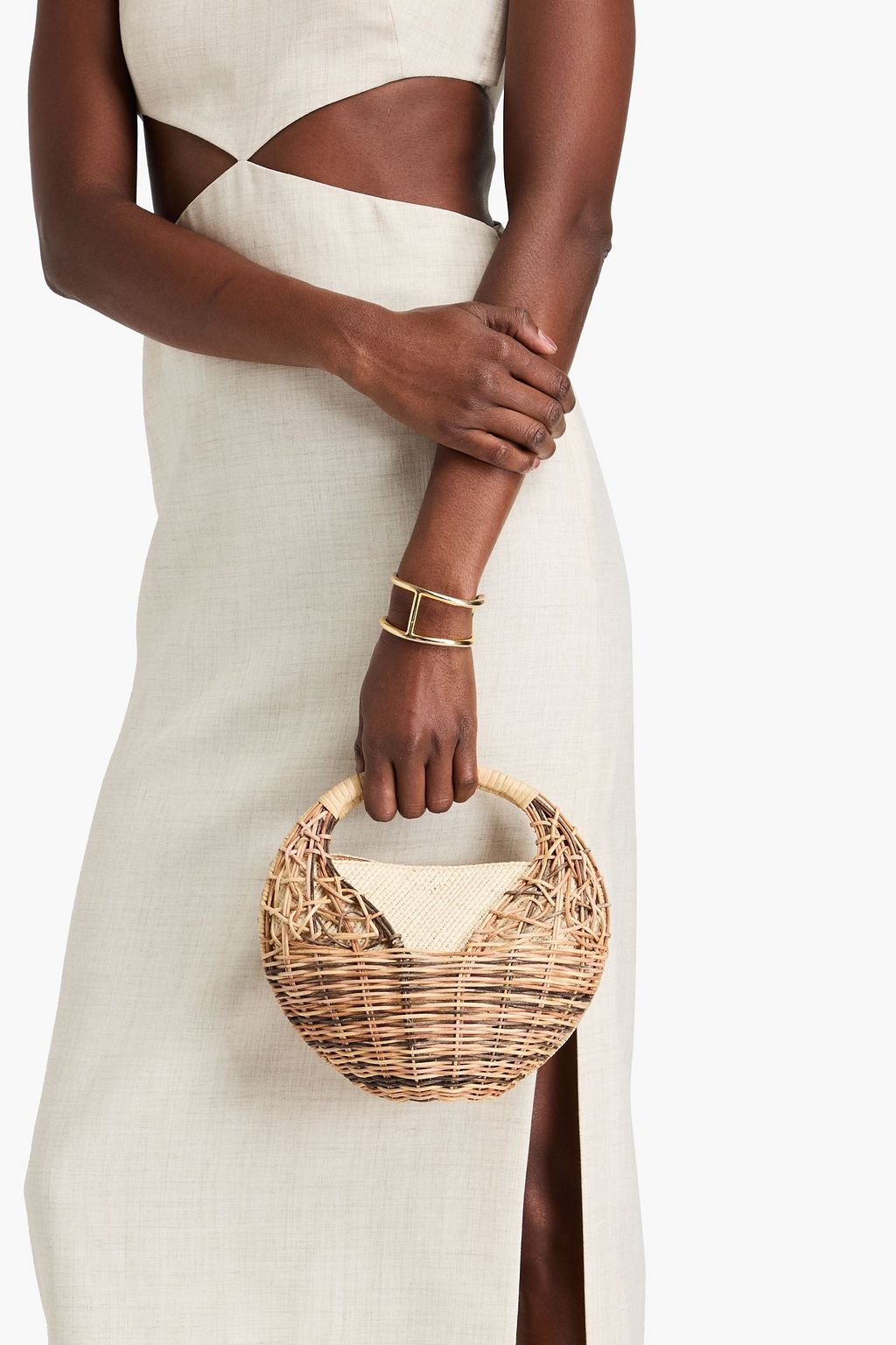 ULLA JOHNSON Seashell Tote Bag aus Rattan