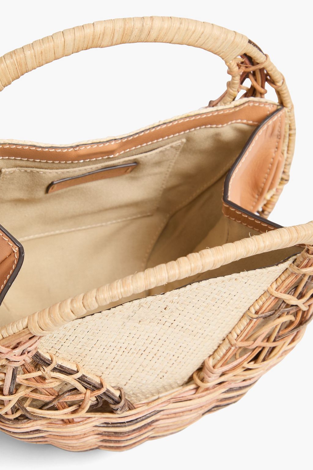 ULLA JOHNSON Seashell Tote Bag aus Rattan