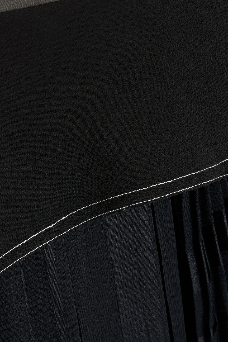 3.1 PHILLIP LIM LAYERED PLEATED CREPE AND GEORGETTE MIDI SKIRT