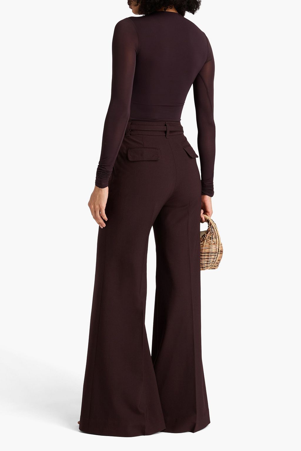 ZIMMERMANN Belted woven wide-leg pants