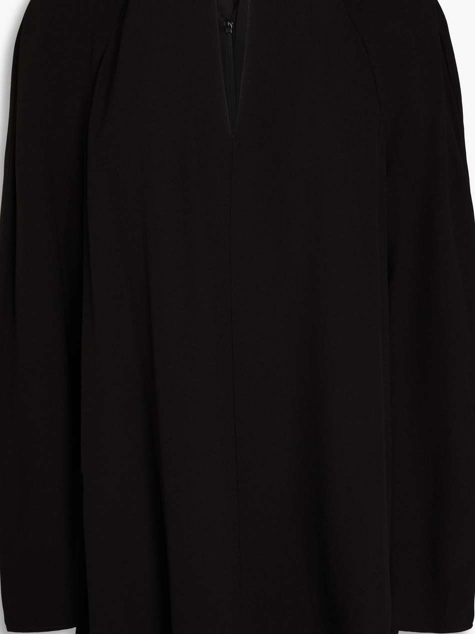 chain-embellished crepe blouse