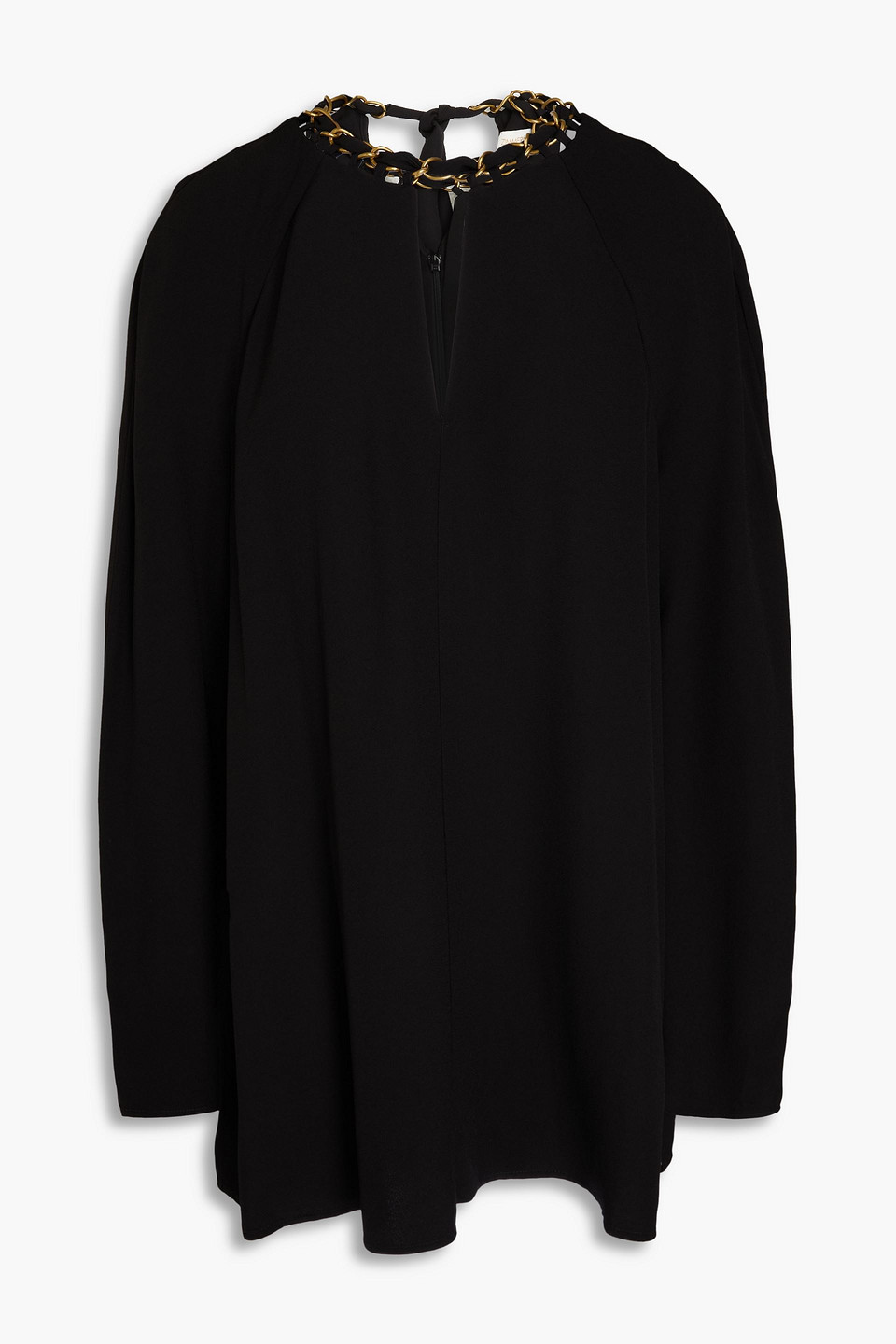 Zimmermann Chain-embellished Crepe Blouse In Black