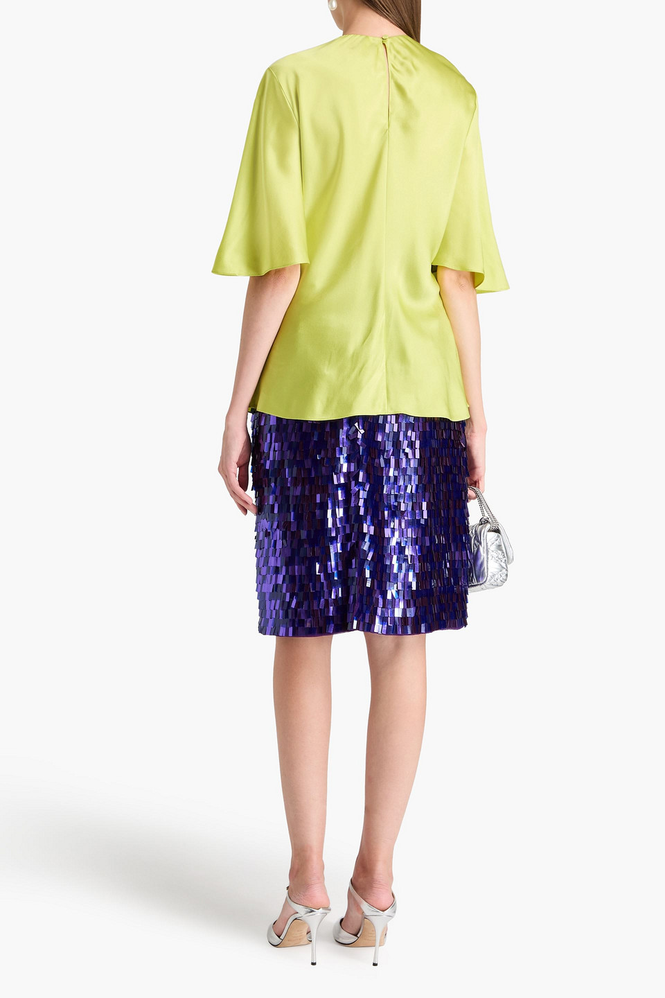  Roksanda - Ruffled Silk-satin Blouse - Green - Uk 6 