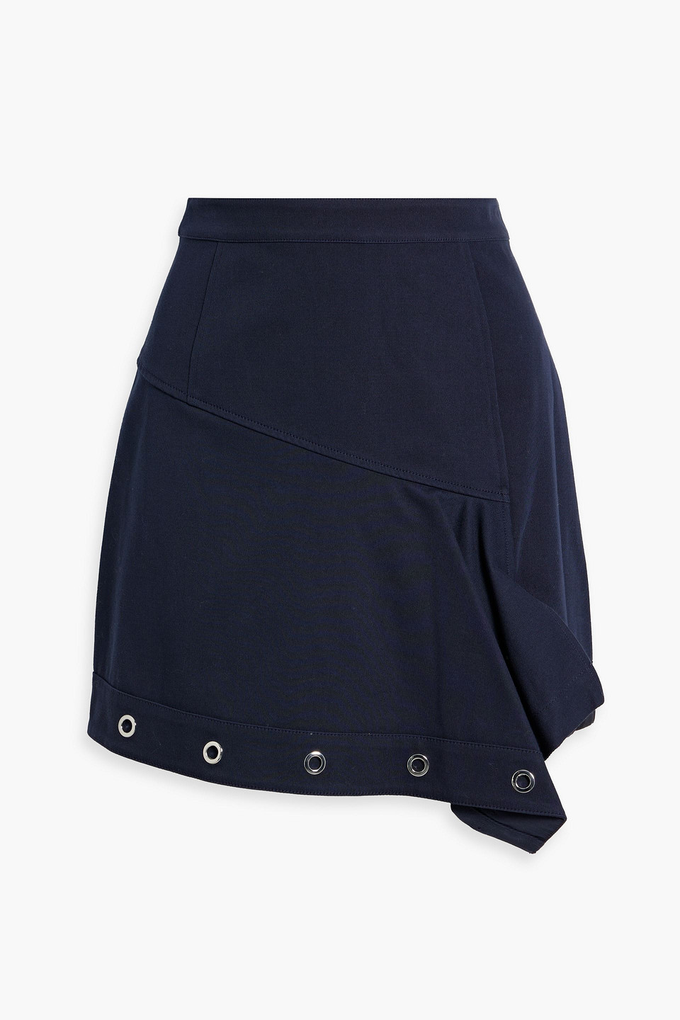 3.1 Phillip Lim Deconstructed Cotton Asymmetric Skirt In Midnight Blue