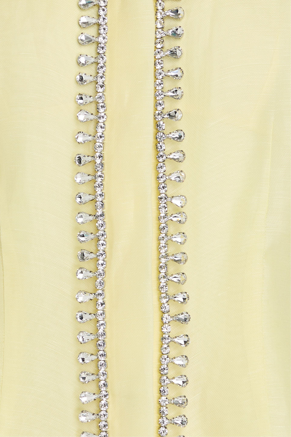 ZIMMERMANN EMBELLISHED LINEN AND SILK-BLEND ORGANZA SHIRT