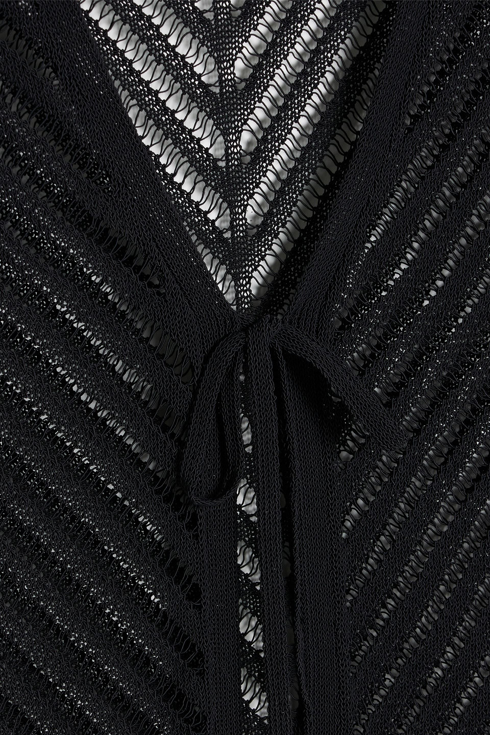 Rag & Bone Melissa Open-knit Coton-blend Cardigan In Black