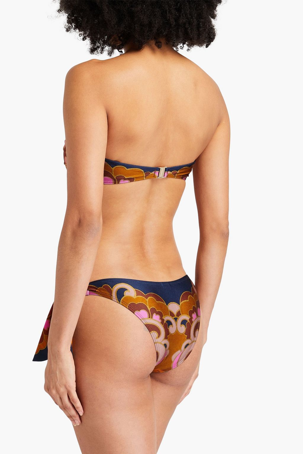 ZIMMERMANN Tie-detailed printed low-rise bikini briefs