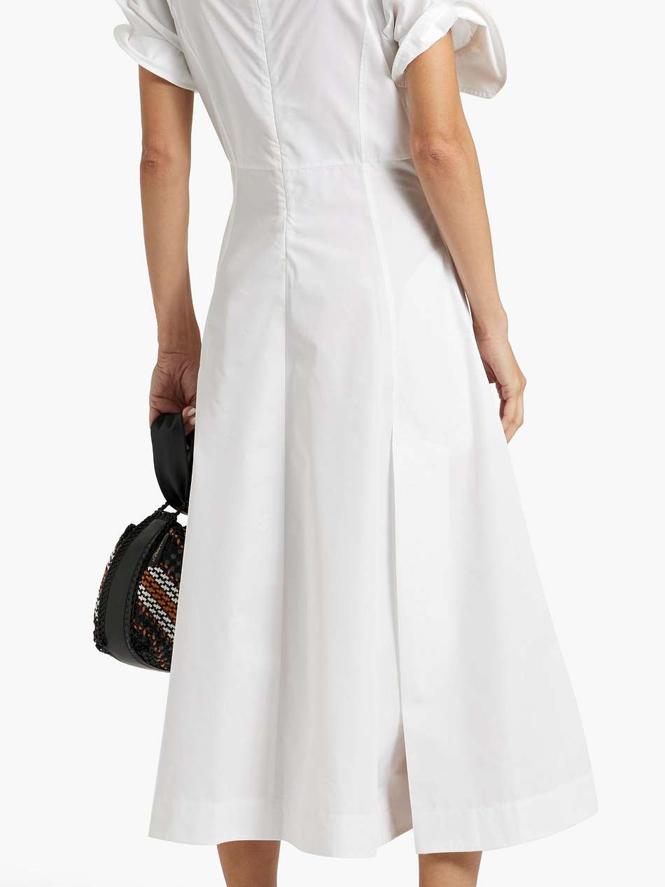 cotton-poplin midi dress