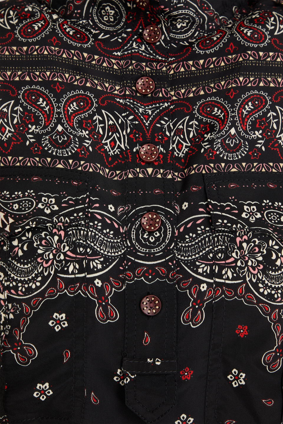 Zimmermann Utility Paisley-print Blouse In Black