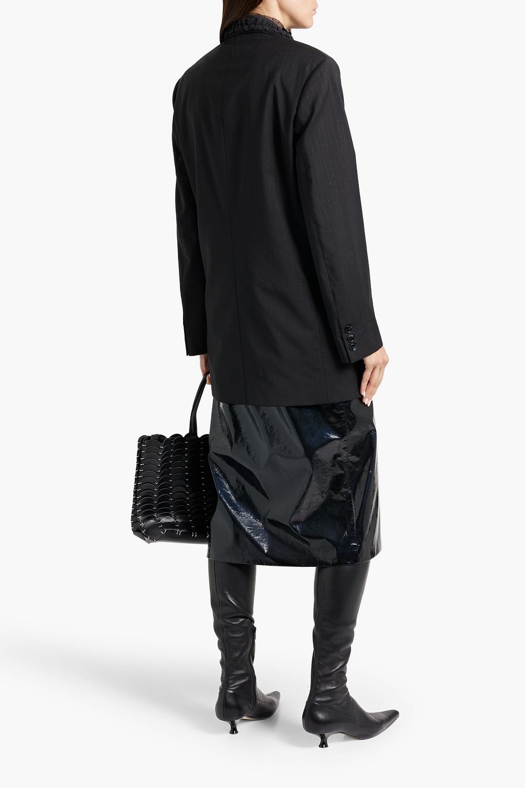 ACNE STUDIOS Metallic pinstriped wool-blend blazer