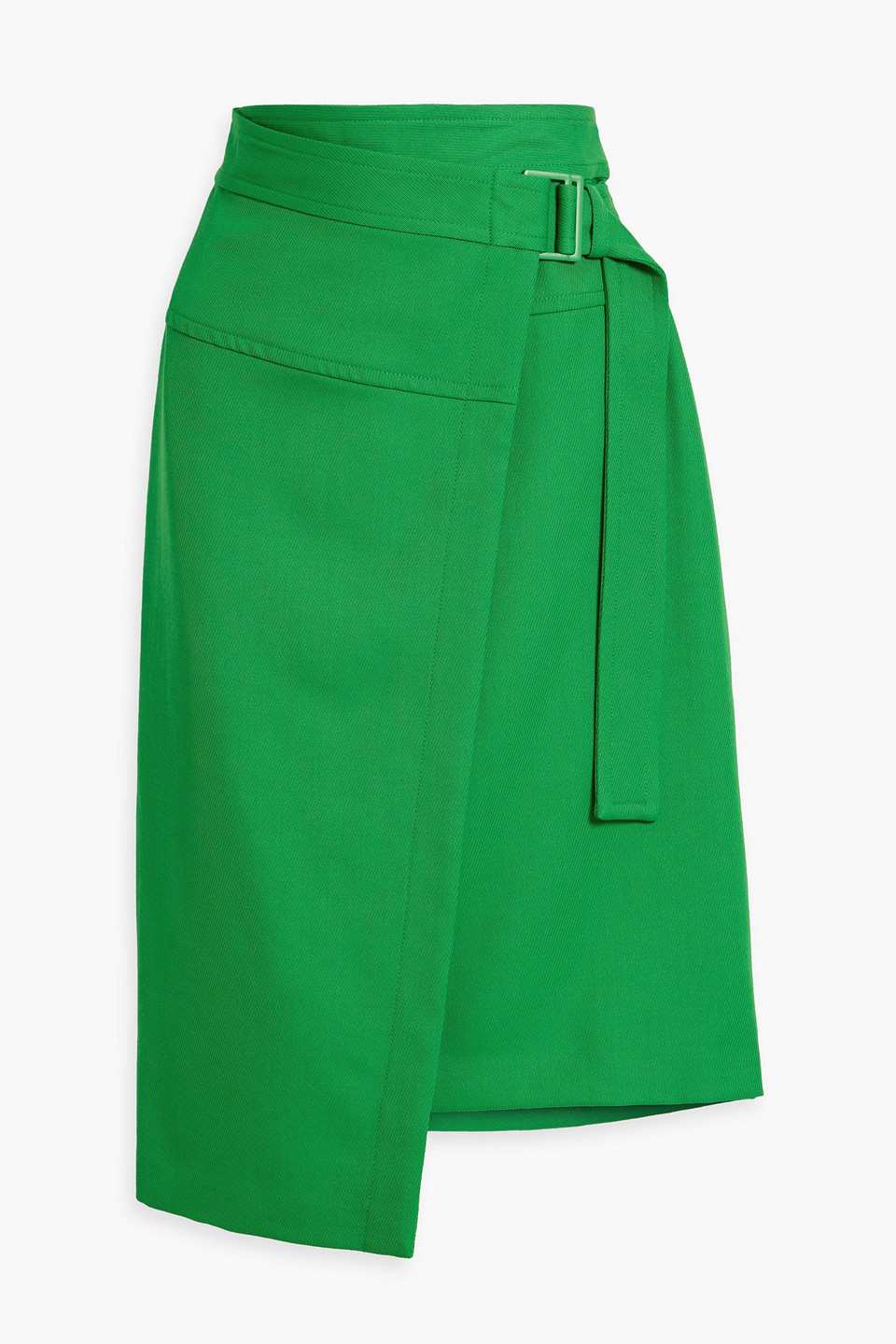 3.1 Phillip Lim Cavalry Wool Midi Skirt In Green
