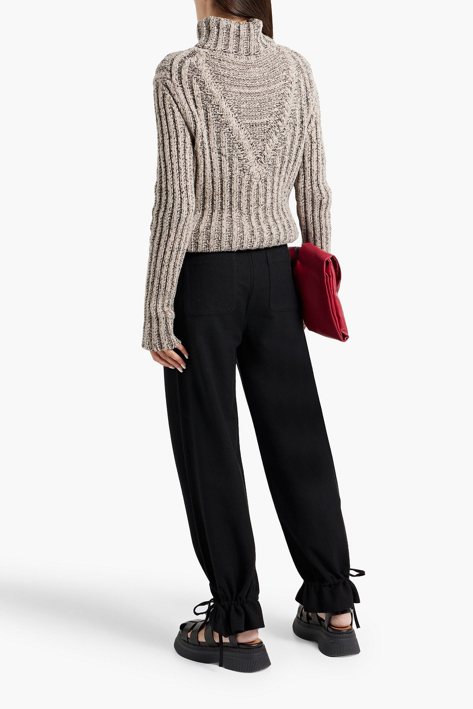 Acne Studios Wool-blend Tapered Pants In Black