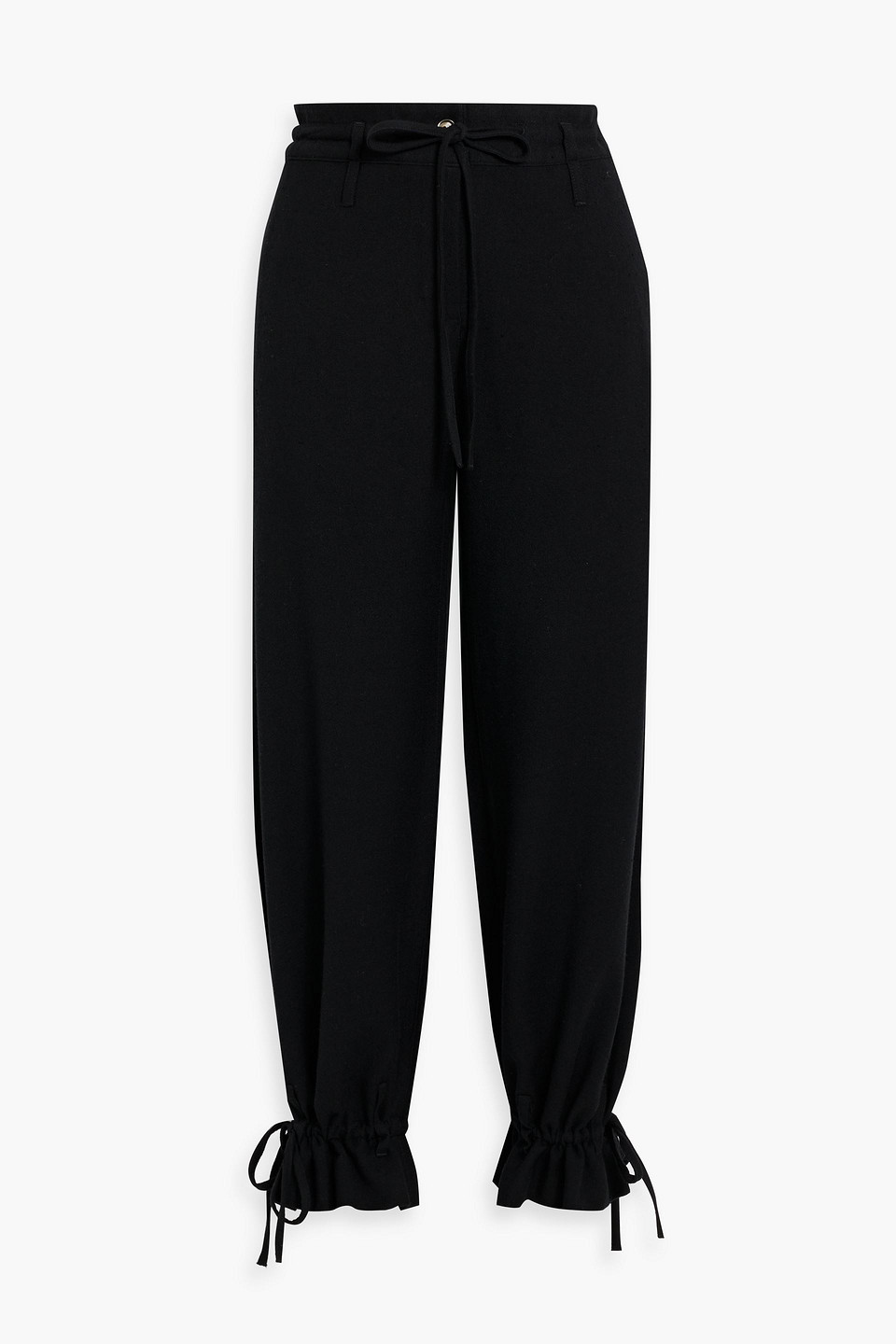 acne studios - wool-blend tapered pants - black - de 34
