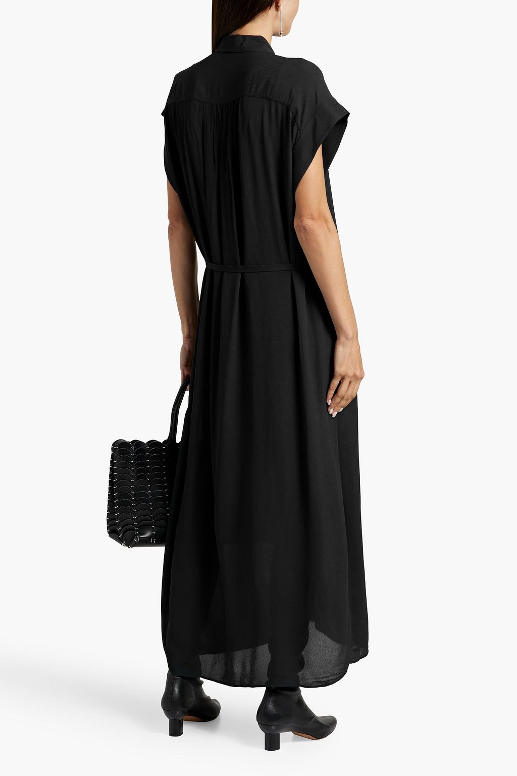RAG & BONE Robin belted crepon maxi shirt dress