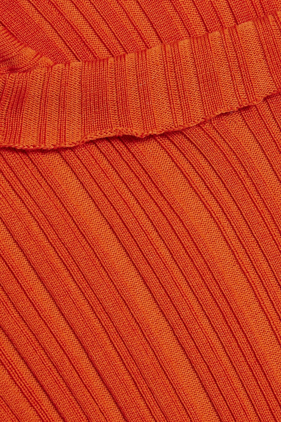 Acne Studios Ribbed Cotton-blend Sweater In Tomato Red