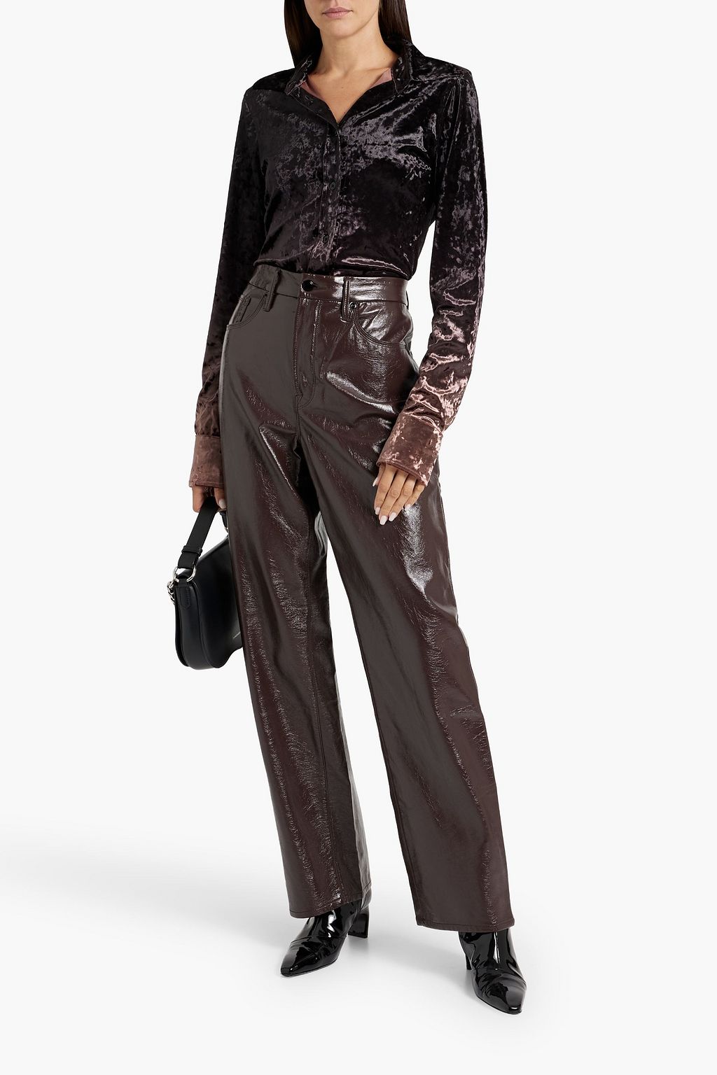 ACNE STUDIOS Crushed-velvet shirt