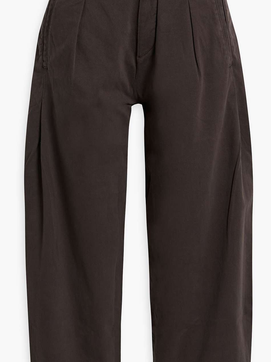 donovan cropped cotton-blend twill wide-leg pants