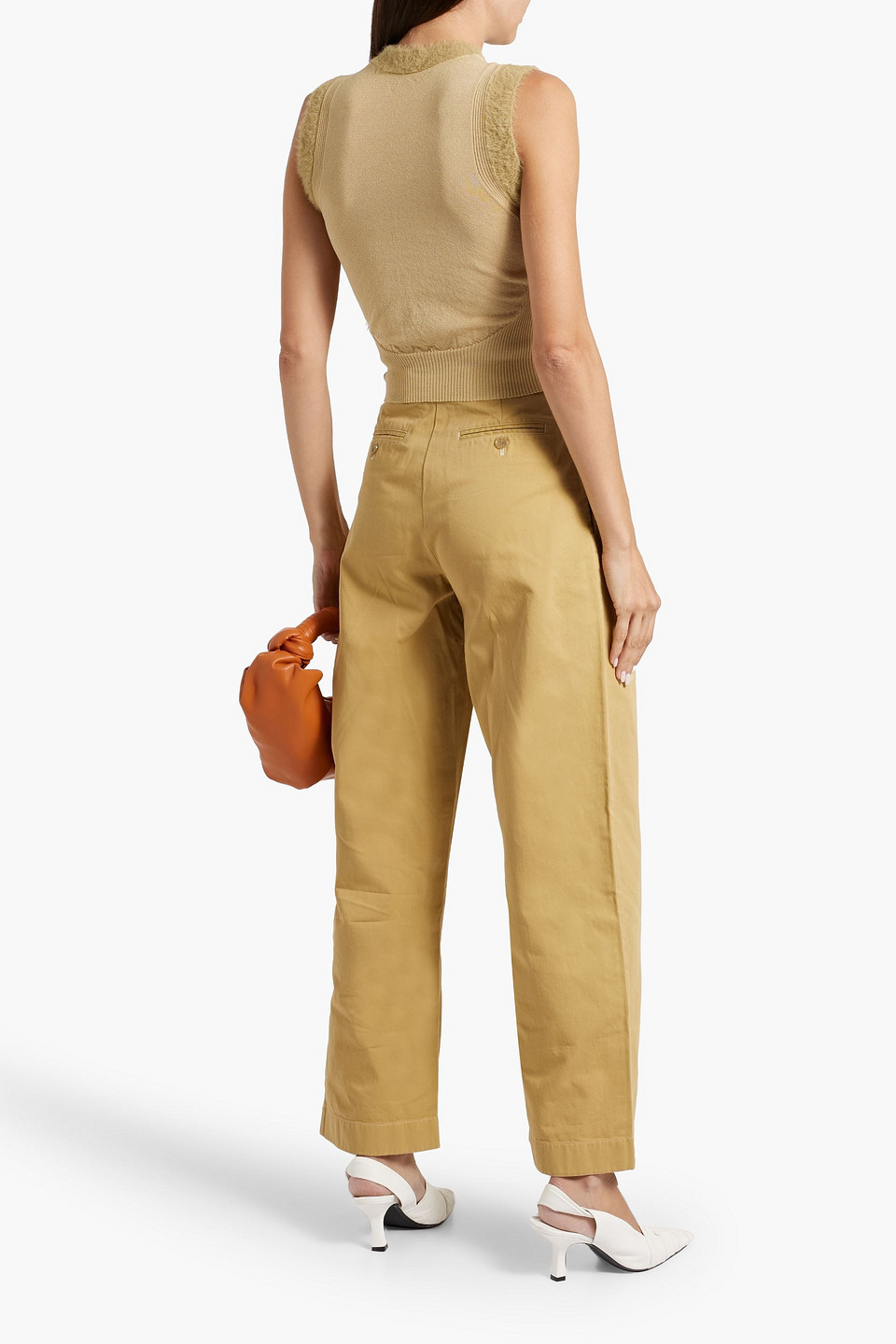 Acne Studios Cotton-twill Straight-leg Pants In Yellow