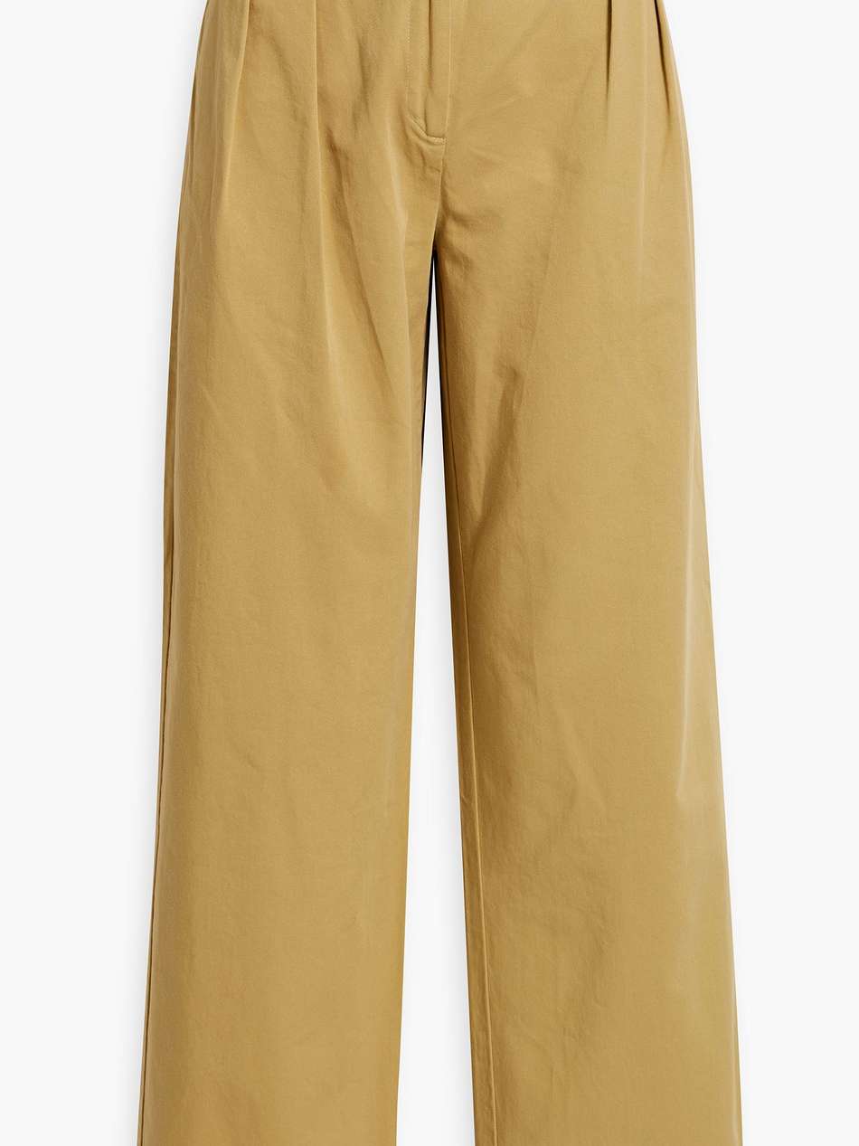 cotton-twill straight-leg pants