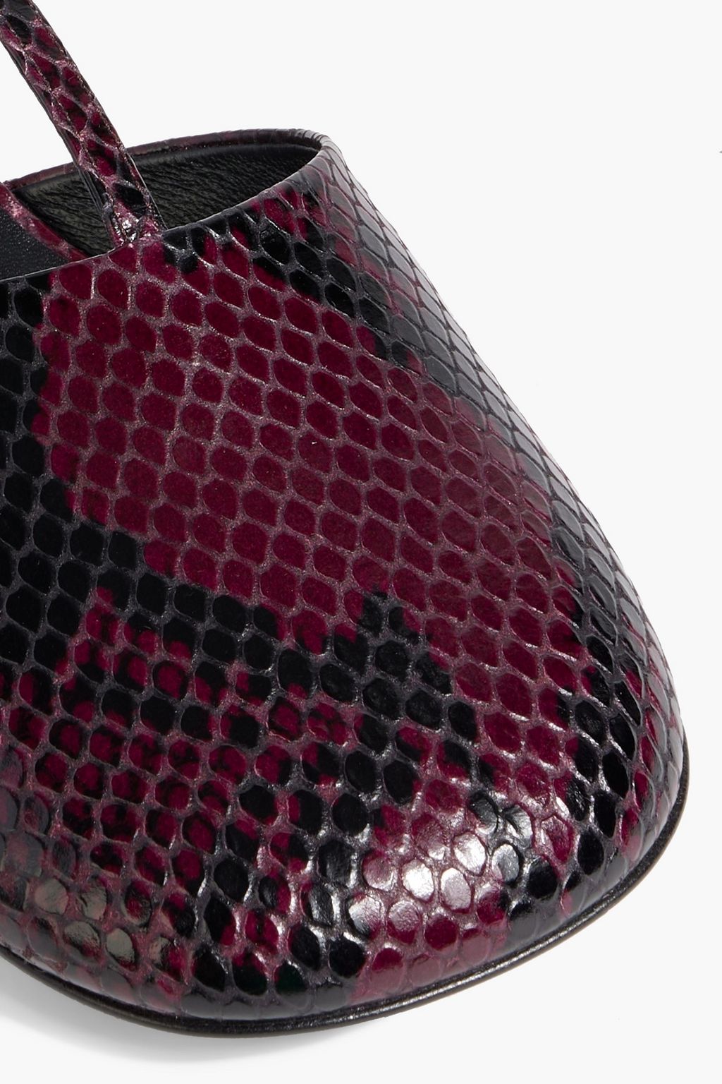 JIL SANDER Lizard-effect leather pumps