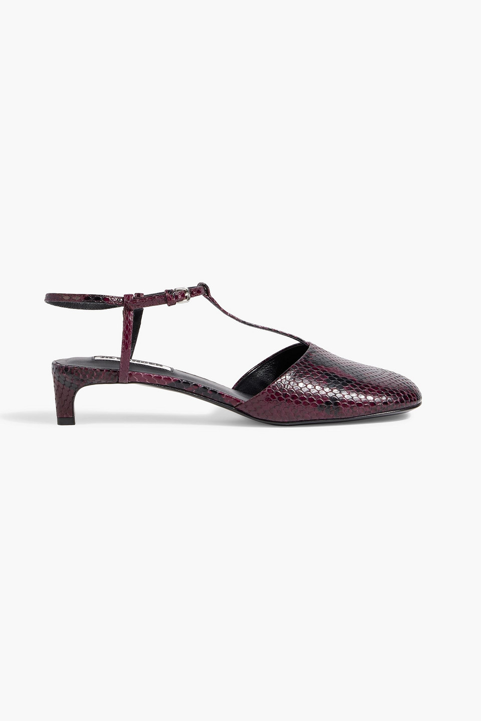 Jil Sander Lizard-effect Leather Pumps In Animal Print