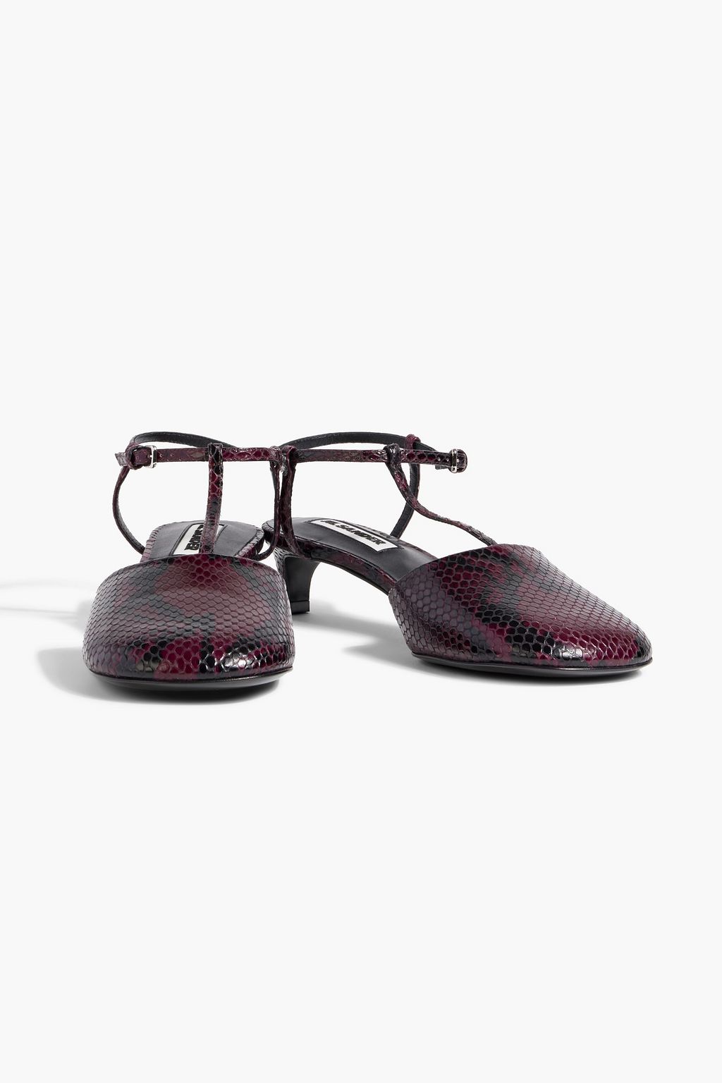 JIL SANDER Lizard-effect leather pumps