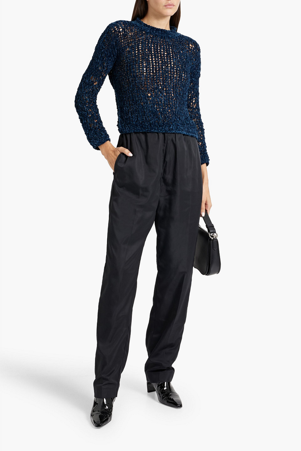 Acne Studios Chenille Sweater In Petrol