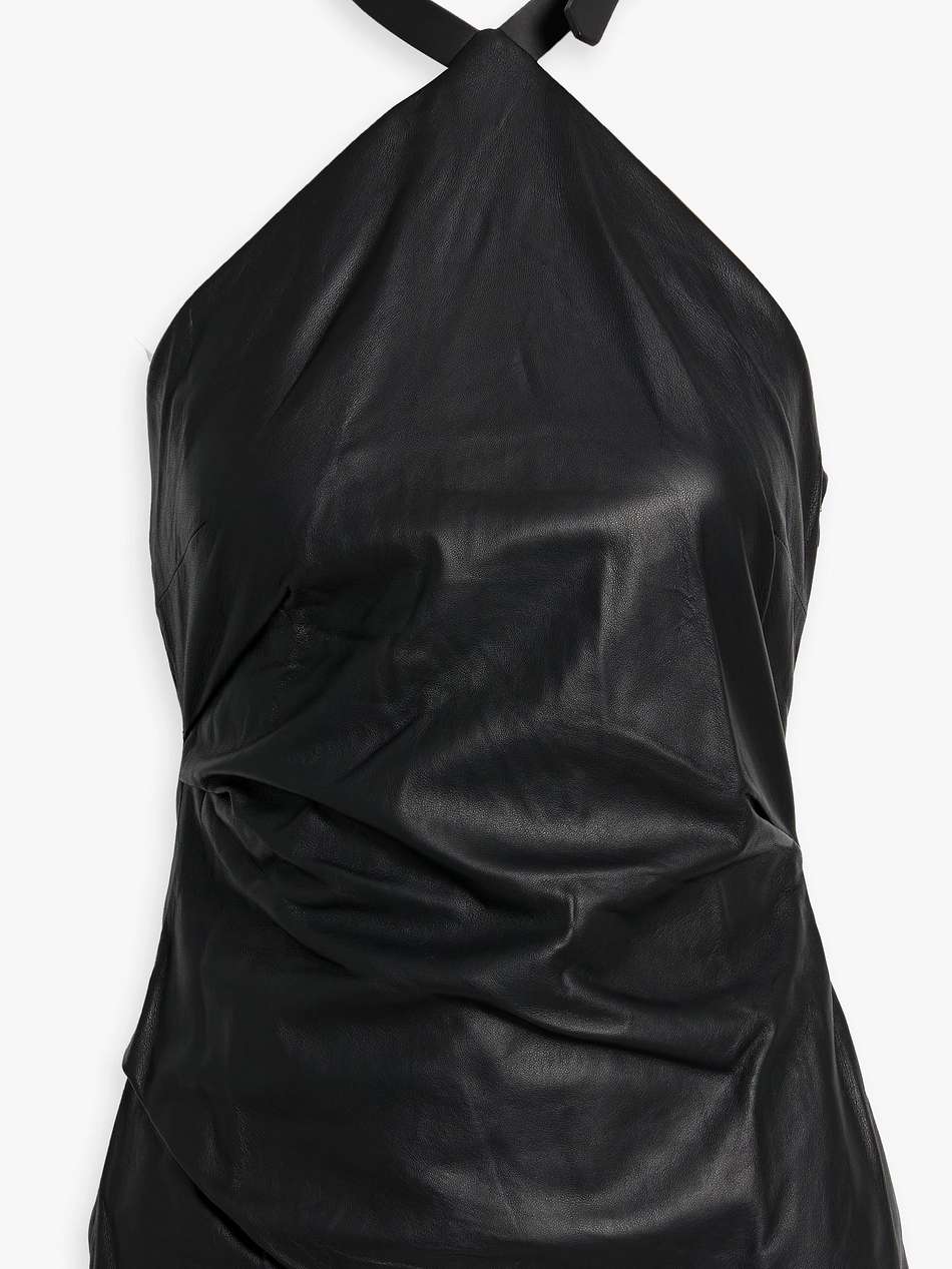 leather halterneck top