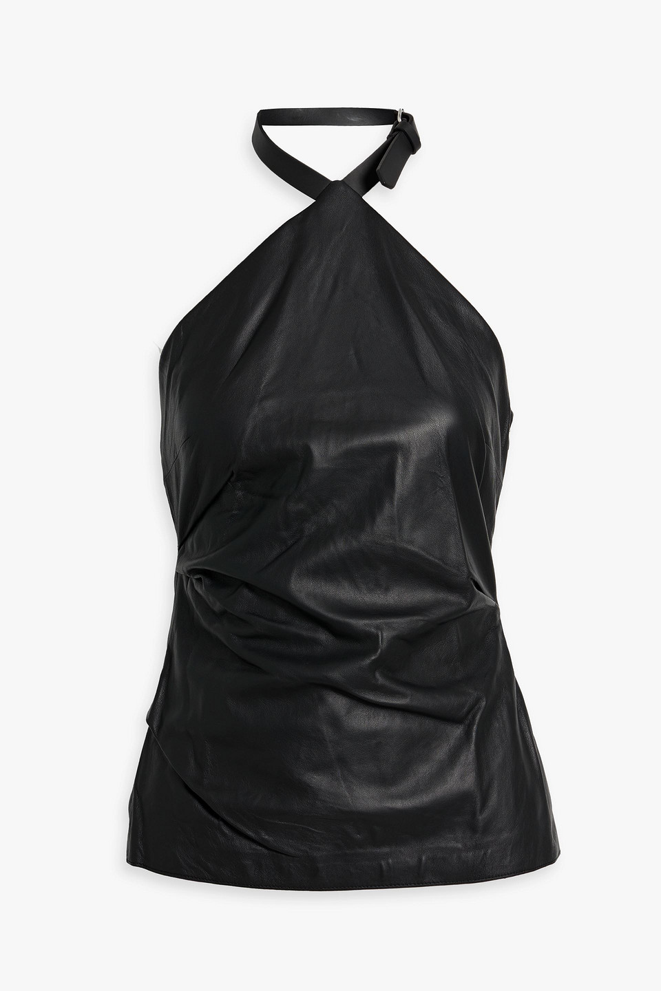 Leather halterneck top
