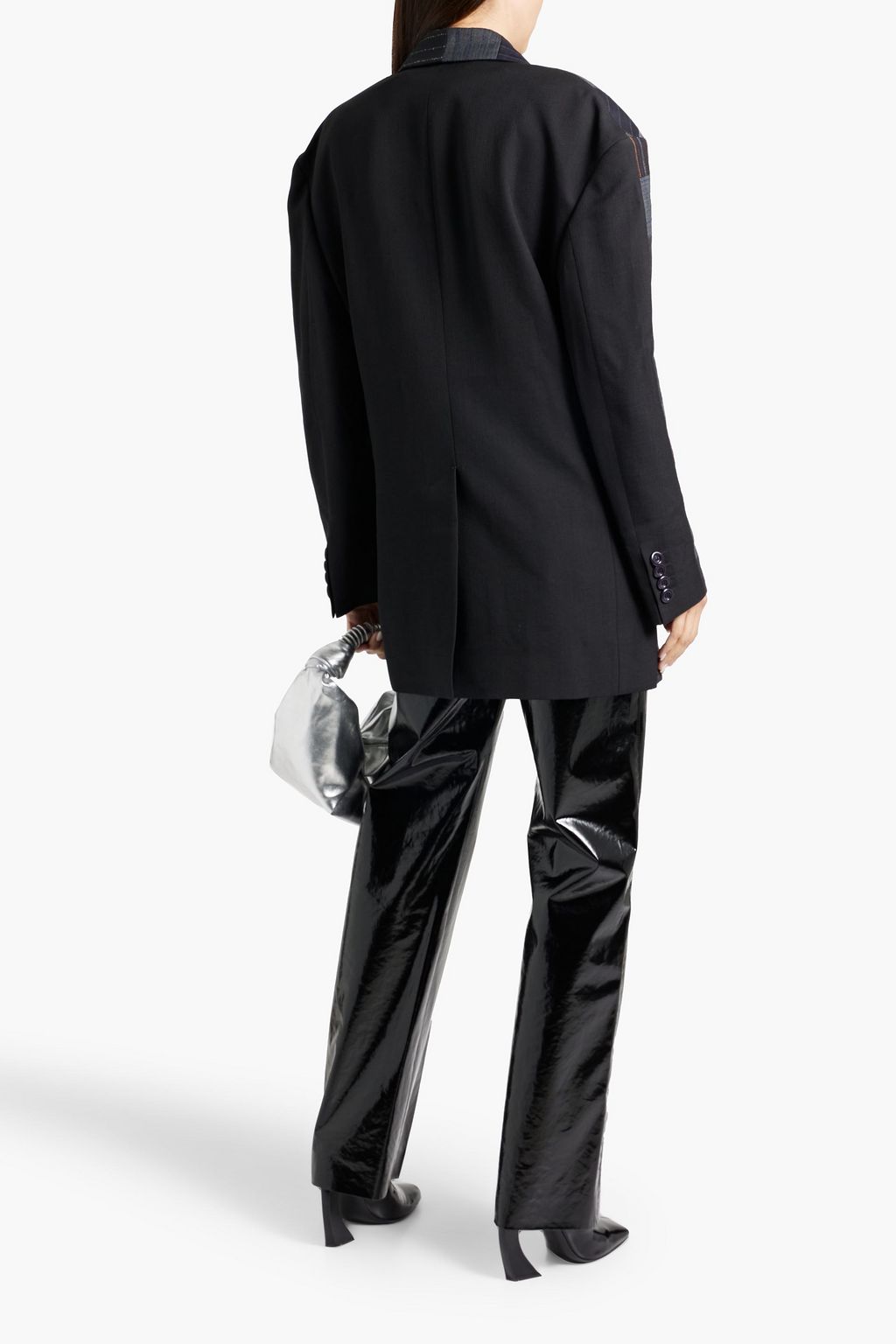 ACNE STUDIOS Oversized patchwork tweed blazer